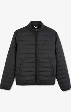 Lightweight, long-sleeved puffa jacket in black