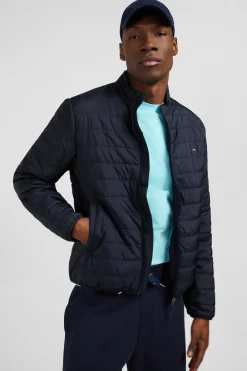 Lightweight, long-sleeved puffa jacket in dark blue