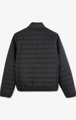 Lightweight, long-sleeved puffa jacket in black