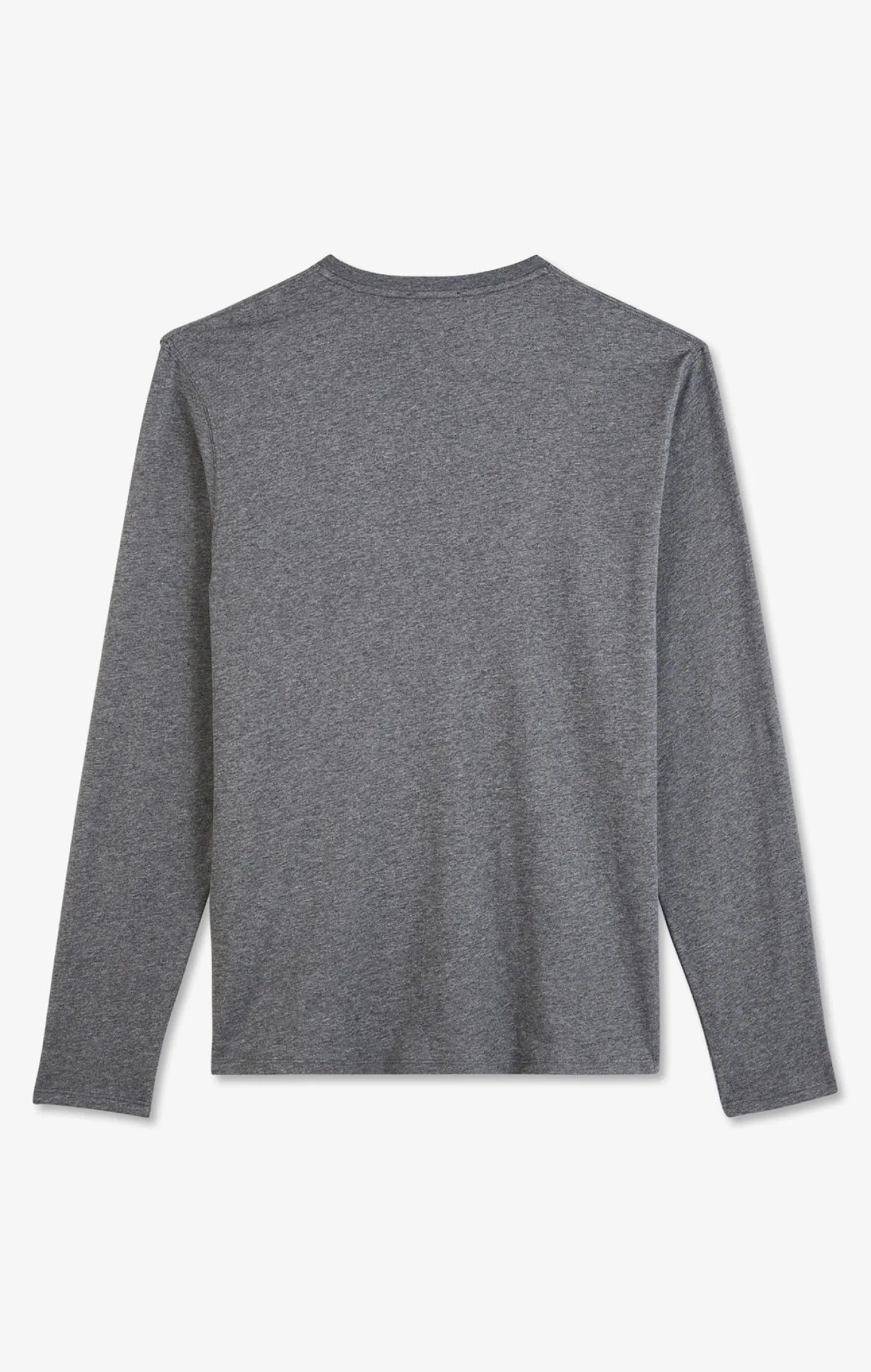 Long sleeved grey cotton t-shirt