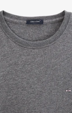 Long sleeved grey cotton t-shirt