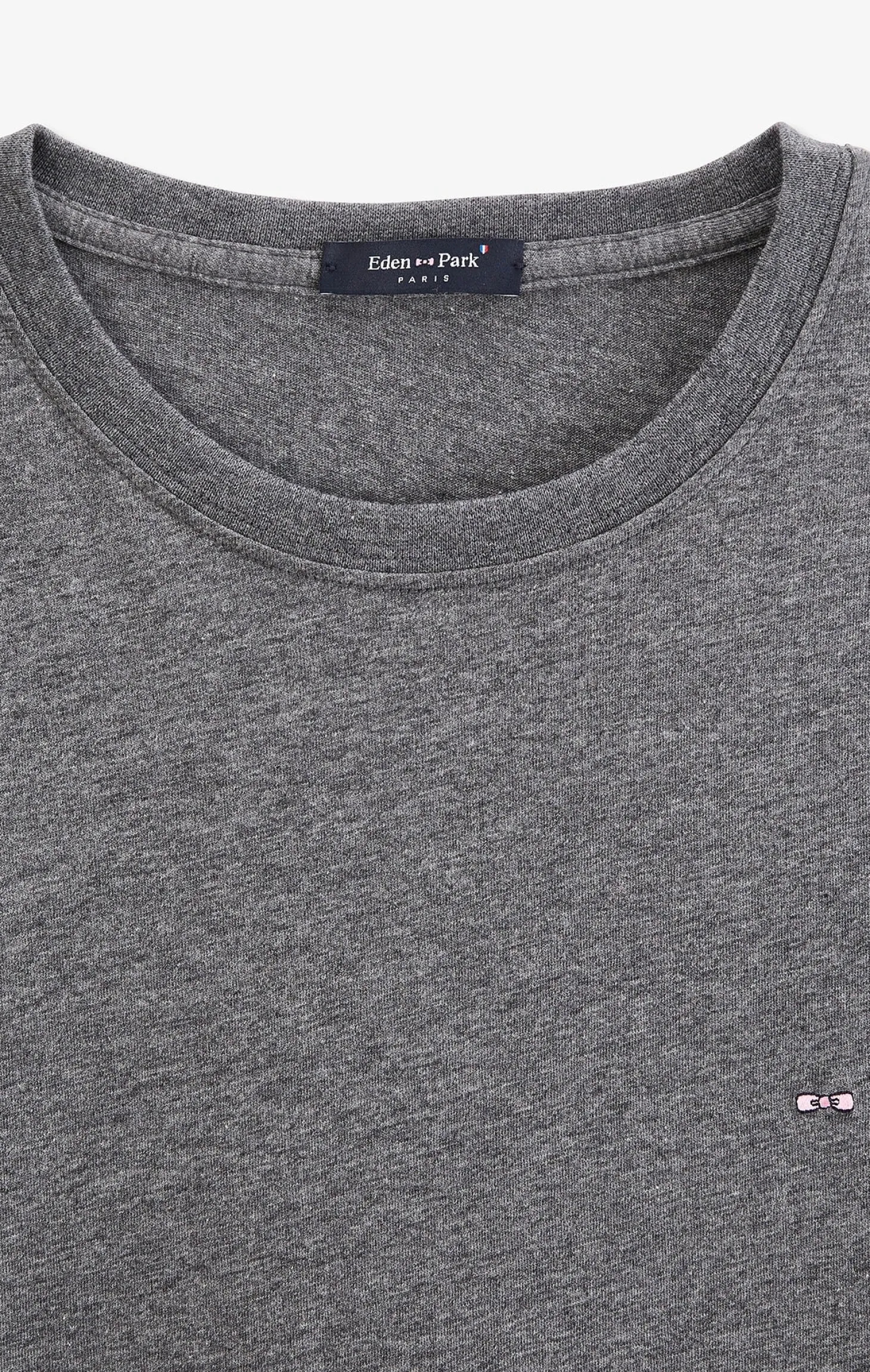 Long sleeved grey cotton t-shirt