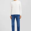 Long sleeved white cotton t-shirt