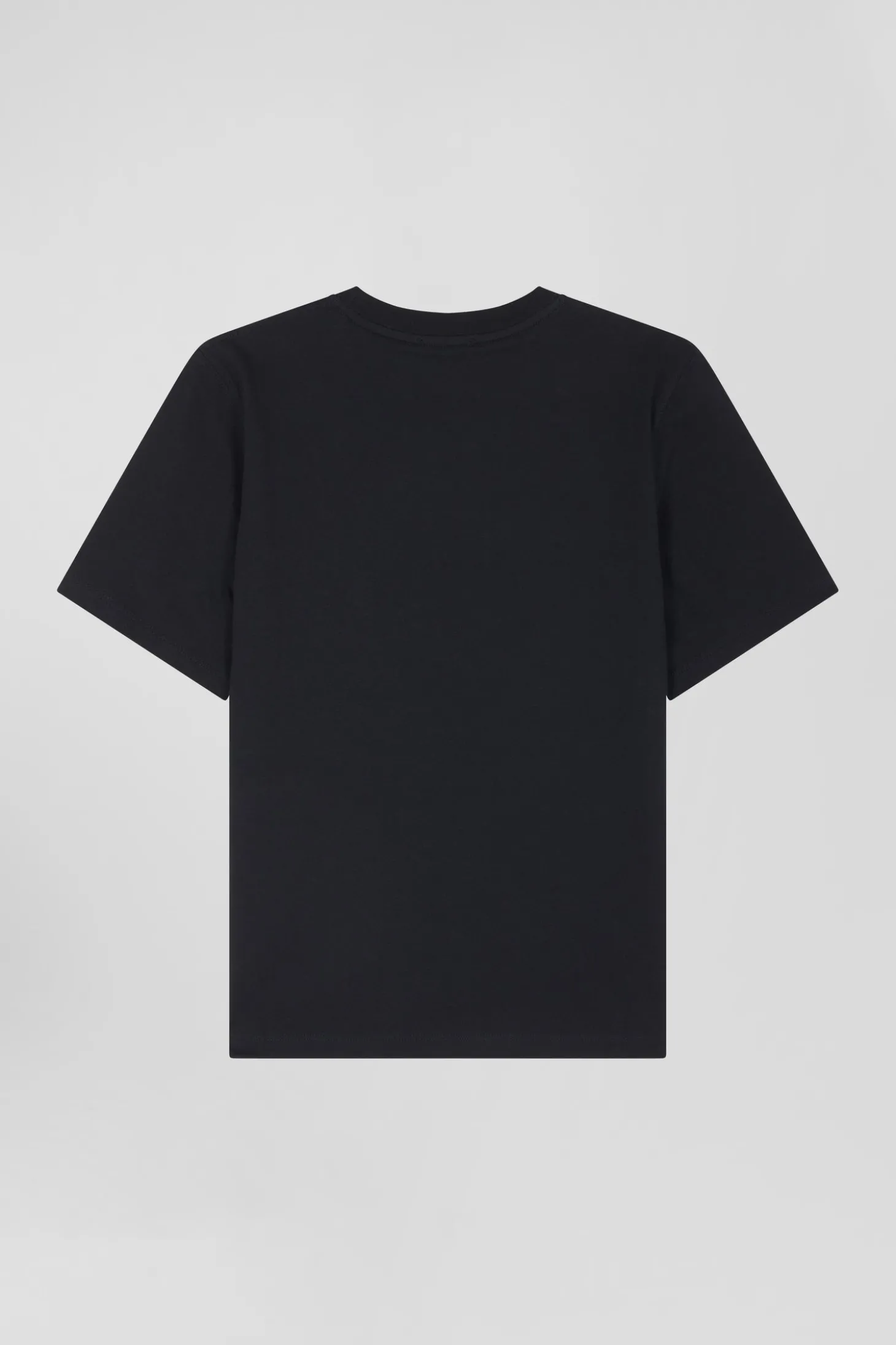 Modern black cotton short-sleeved T-shirt