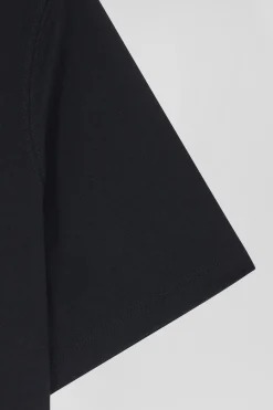 Modern black cotton short-sleeved T-shirt