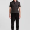 Modern brown elastic waist corduroy trousers