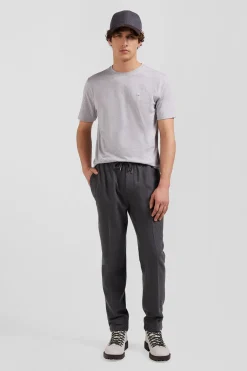 Modern grey elastic waist trousers