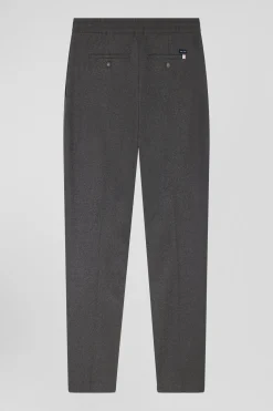 Modern grey elastic waist trousers