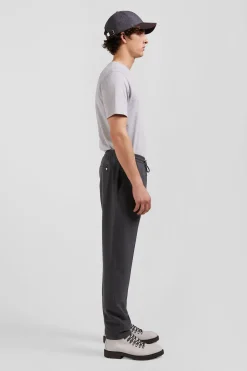 Modern grey elastic waist trousers