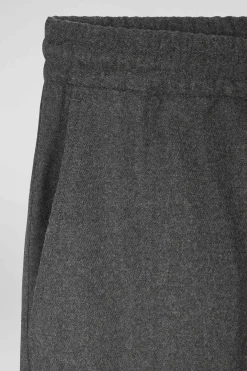 Modern grey elastic waist trousers
