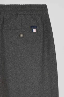 Modern grey elastic waist trousers