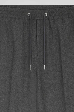 Modern grey elastic waist trousers