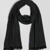 Mottled grey mixed cotton scarf