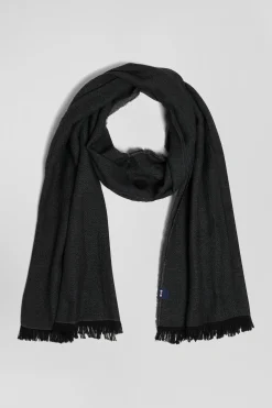 Mottled grey mixed cotton scarf