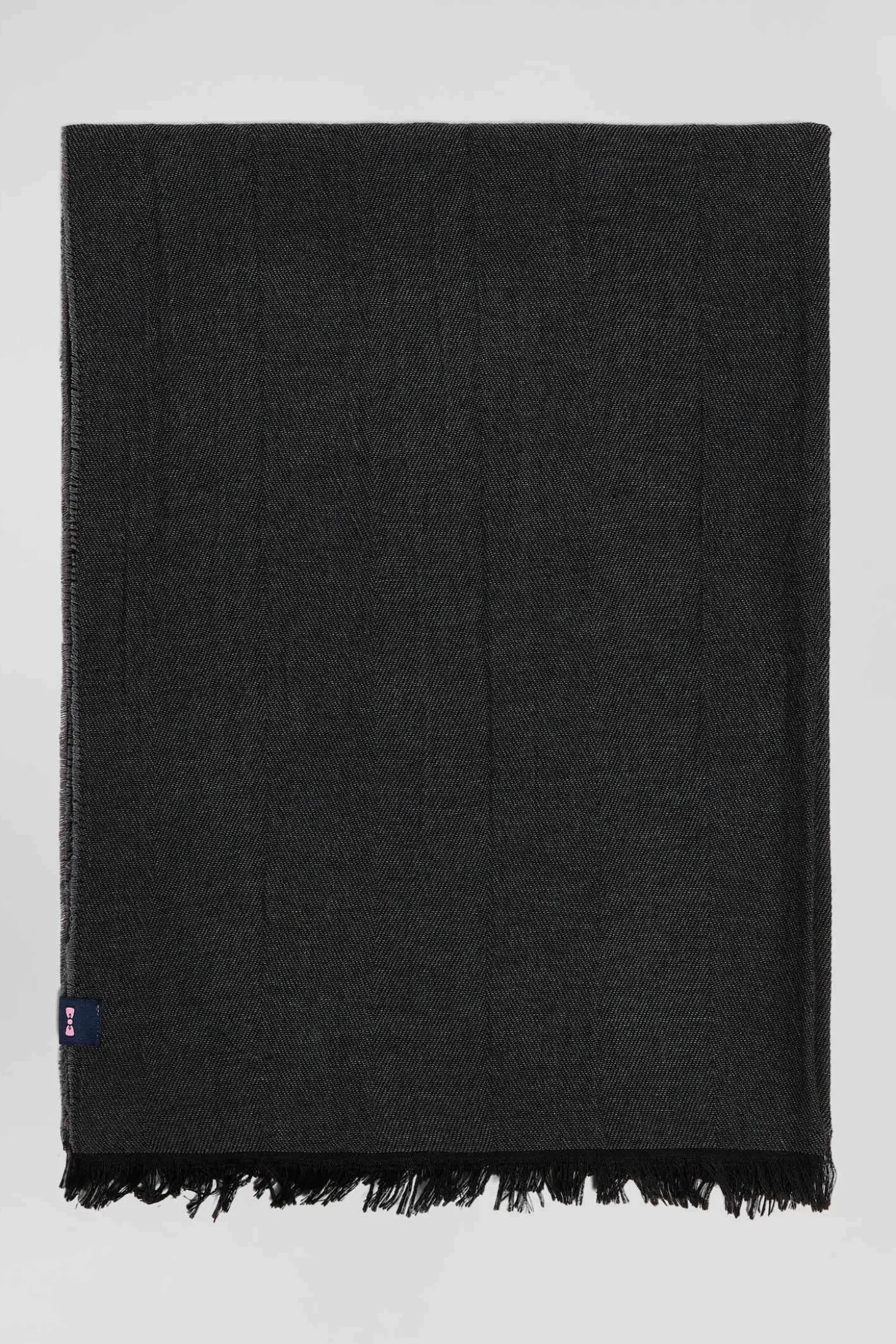 Mottled grey mixed cotton scarf