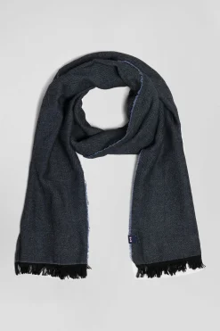 Mottled sky blue mixed cotton scarf
