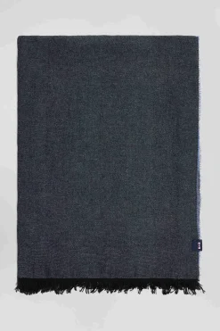 Mottled sky blue mixed cotton scarf
