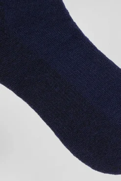 Navy blue alpaca wool blend socks
