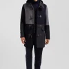 Navy blue Barbarian wool blend duffle coat