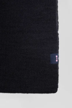 Navy blue colourblock scarf