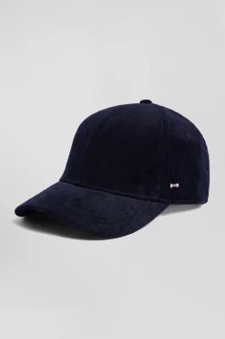 Navy blue corduroy cap