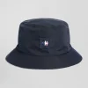 Navy blue cotton bucket hat