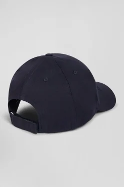 Navy blue cotton cap with bow tie