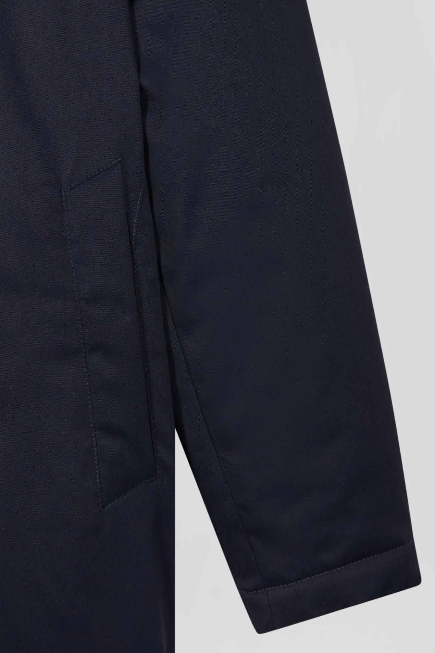 Navy blue 2-in-1 nylon parka and down jacket