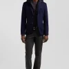 Navy blue 2-in-1 wool blend blazer Modern fit