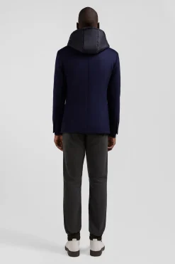 Navy blue 2-in-1 wool blend blazer Modern fit