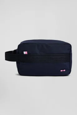 Navy blue jacquard Eden Park toiletry pouch