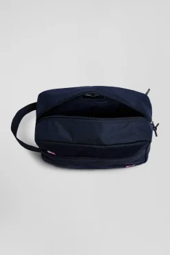 Navy blue jacquard Eden Park toiletry pouch