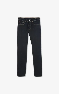 Navy blue jeans in stretch cotton