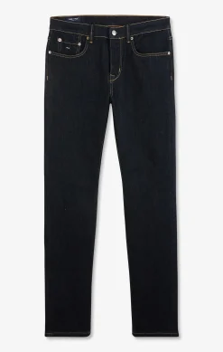 Navy blue jeans in stretch cotton