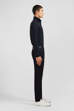 Navy blue jeans in stretch cotton