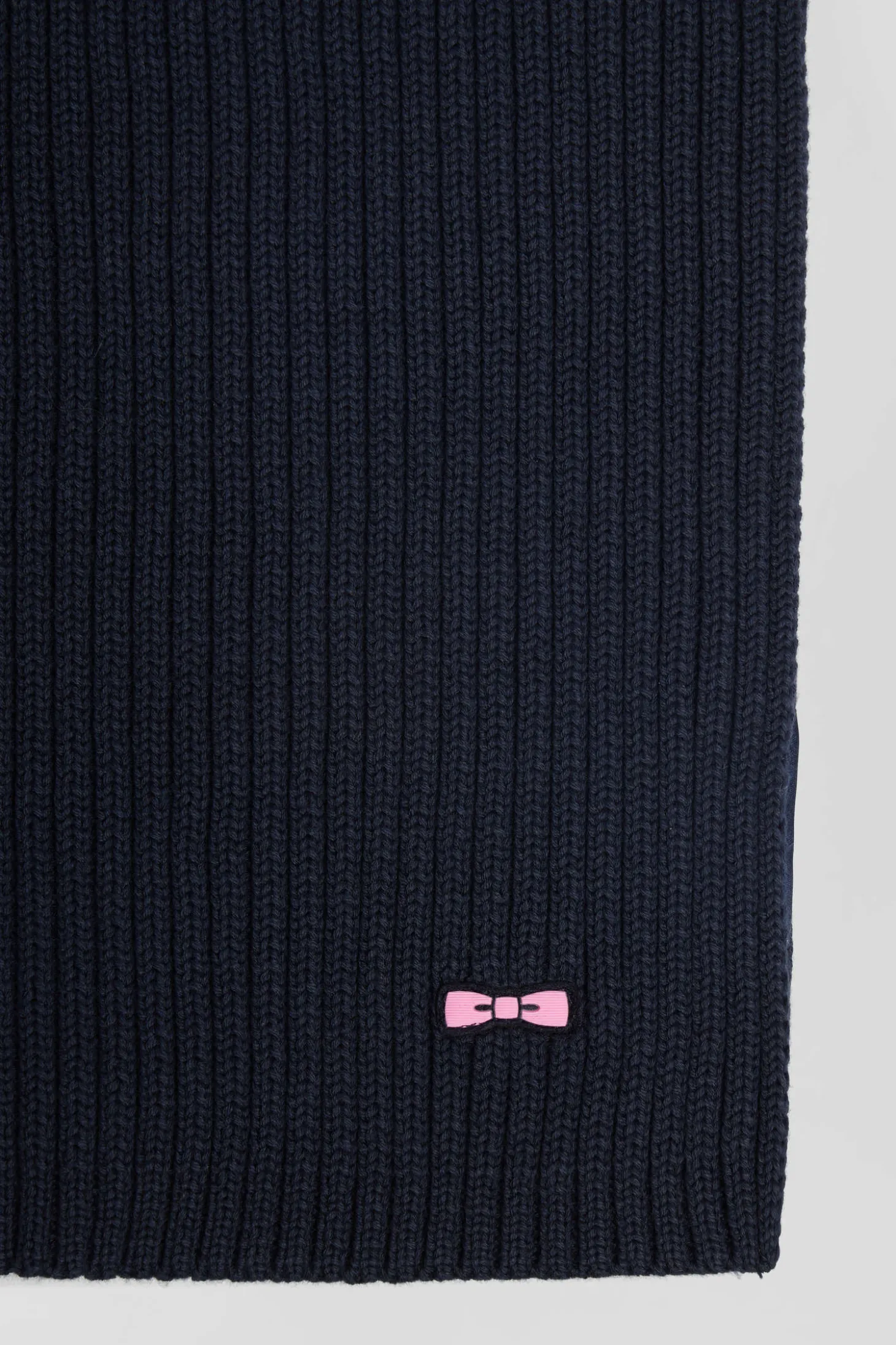 Navy blue plain cotton scarf