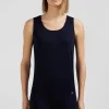 Navy blue sports tank top