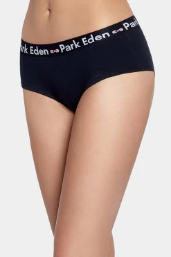 Navy blue stretch cotton shorty brief