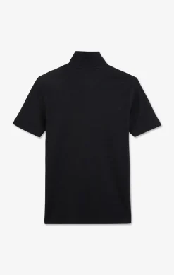 Navy blue stretch pima cotton polo