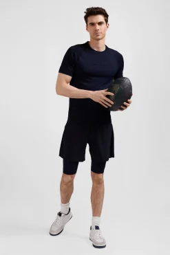 Navy blue stretch sports cycling shorts