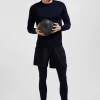 Navy blue stretch sports jogging bottoms