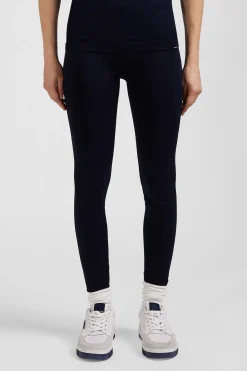 Navy blue stretch sports jogging bottoms