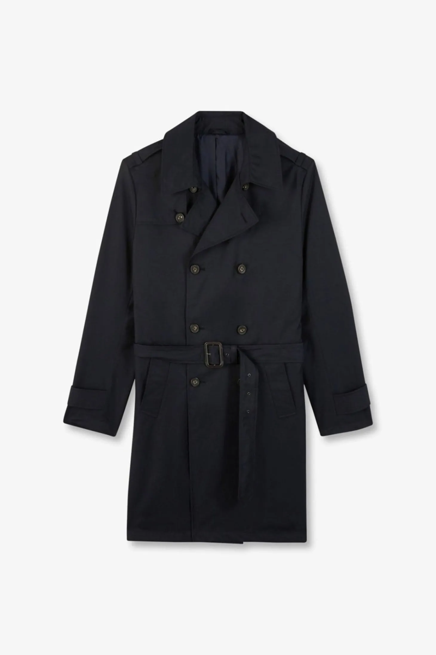 Navy blue waterproof trench coat
