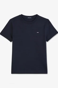Navy blueT-shirt with embroidered bow tie on the back