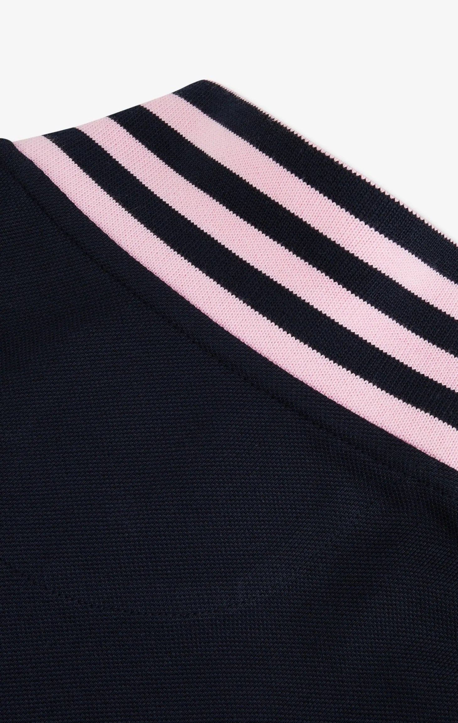 Navy cotton polo with contrasting neck