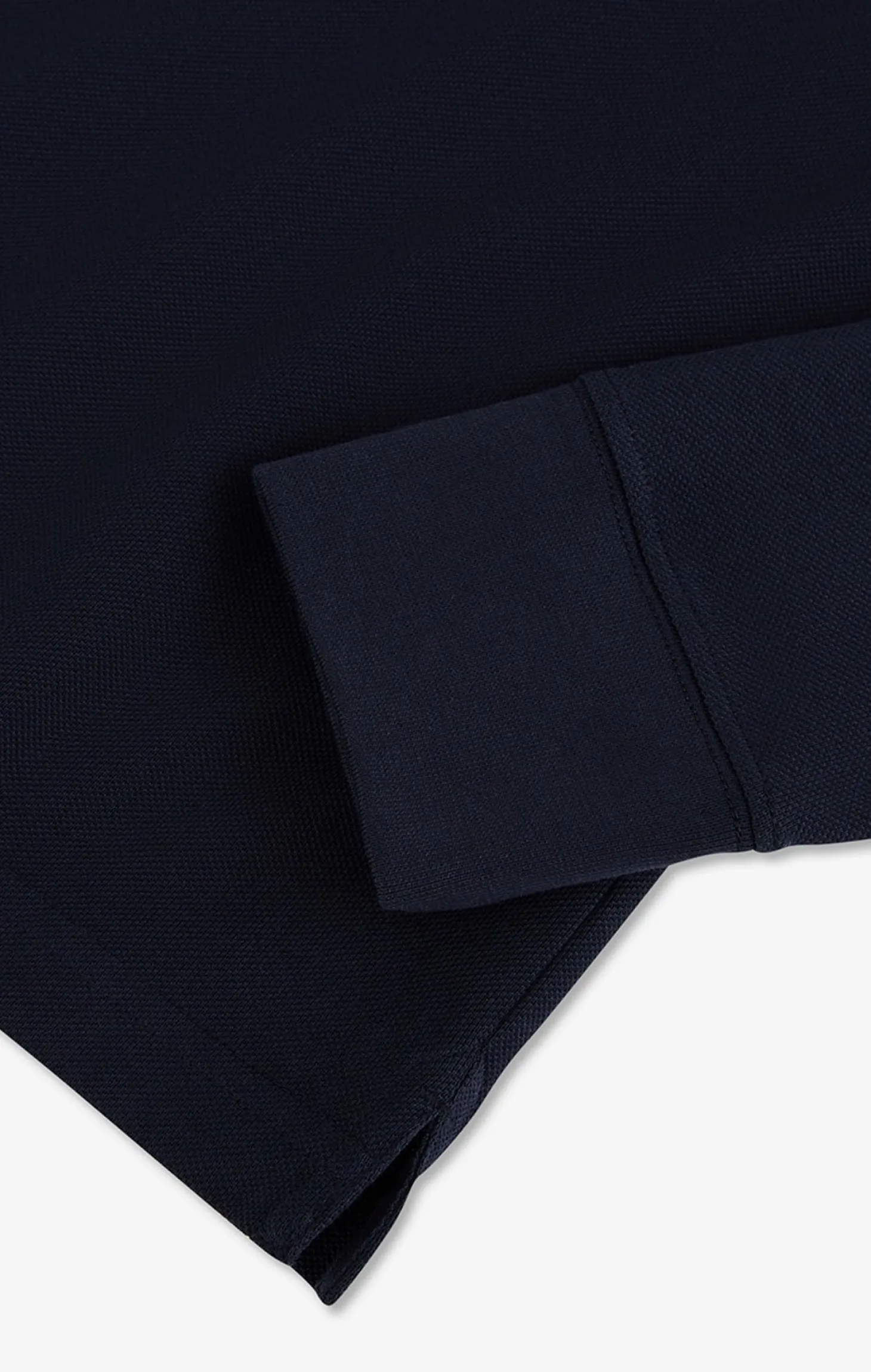 Navy cotton polo with contrasting neck