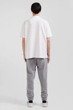 Oversize ecru Eden Park French Flair cotton short-sleeved T-shirt