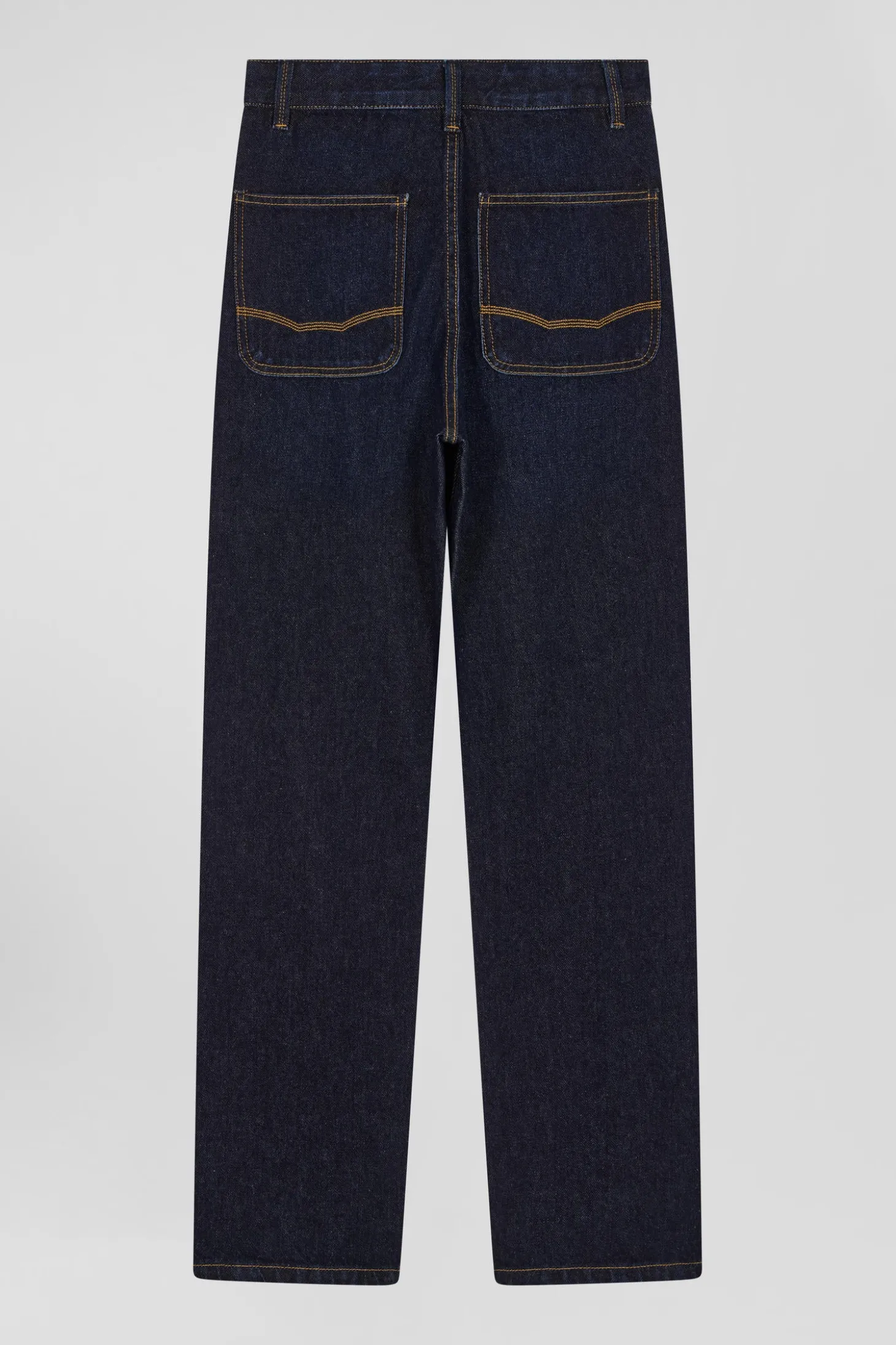 Oversize Navy blue cotton denim cargo jeans