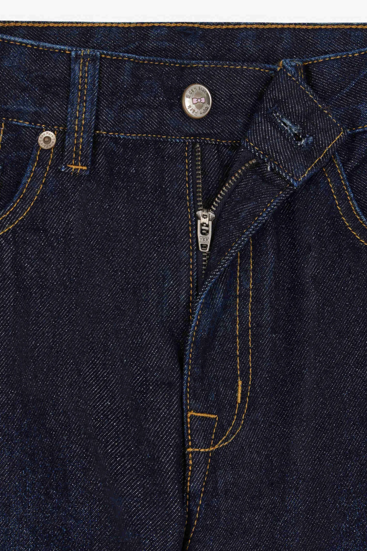 Oversize Navy blue cotton denim cargo jeans