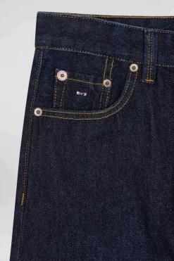 Oversize Navy blue cotton denim cargo jeans